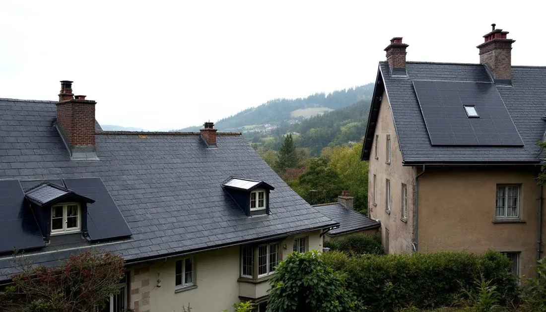 Toitures en ardoise et panneaux solaires à Spa